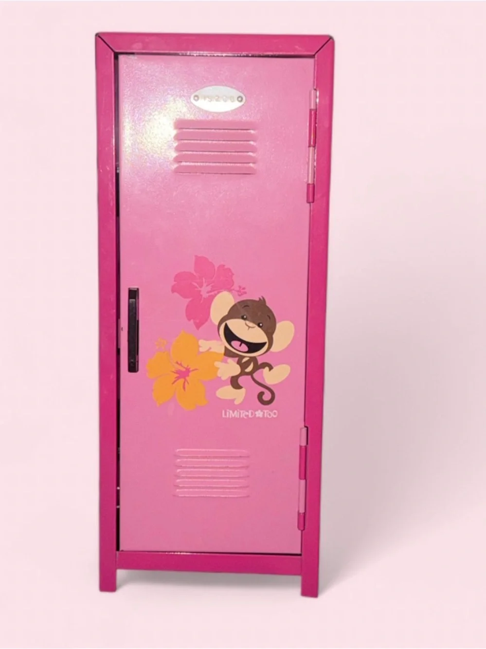 Pink Schylling Toy/Doll Locker. Branded Limited Too decorative style.